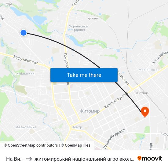 На Вимогу to житомирський національний агро екологічний університет map