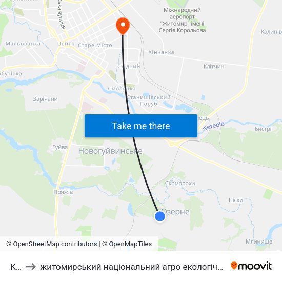 Кпп to житомирський національний агро екологічний університет map