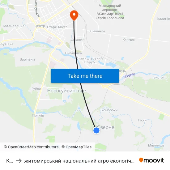 Кпп to житомирський національний агро екологічний університет map