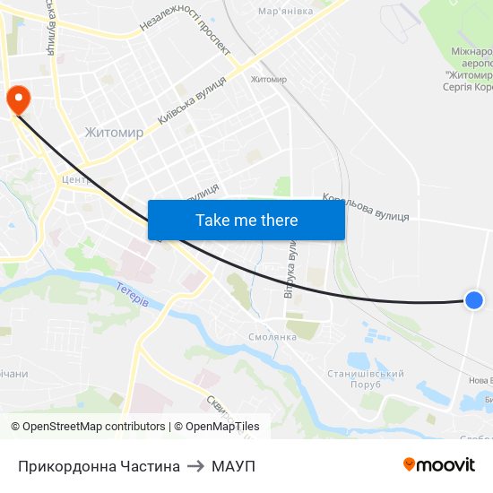 Прикордонна Частина to МАУП map