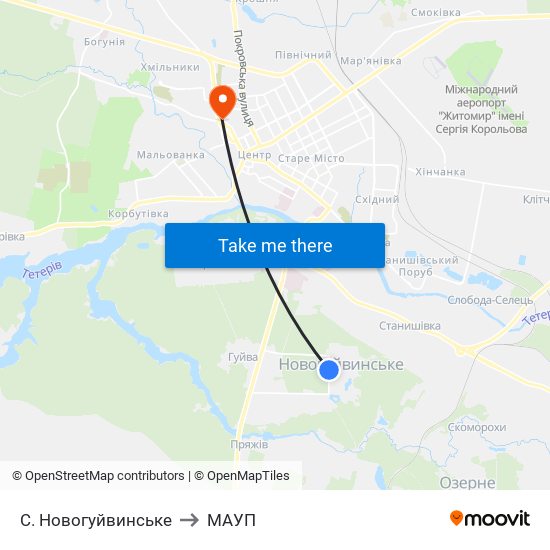 С. Новогуйвинське to МАУП map