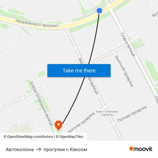 Автоколона to прогулки с Кексом map