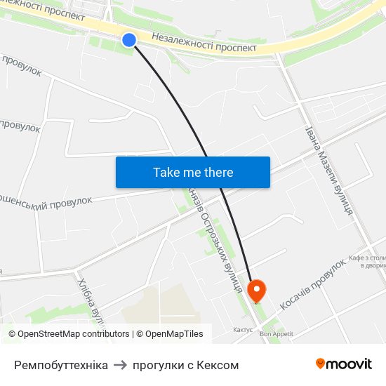 Ремпобуттехніка to прогулки с Кексом map