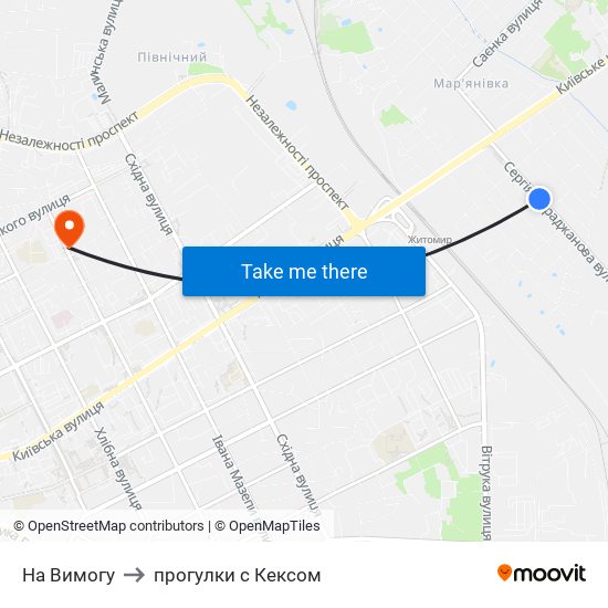 На Вимогу to прогулки с Кексом map