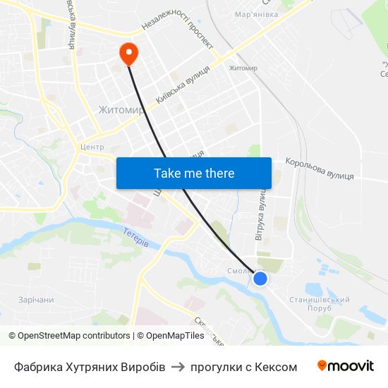 Фабрика Хутряних Виробів to прогулки с Кексом map