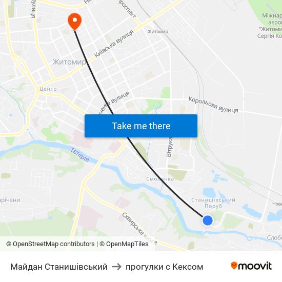 Майдан Станишівський to прогулки с Кексом map