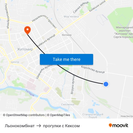 Льонокомбінат to прогулки с Кексом map