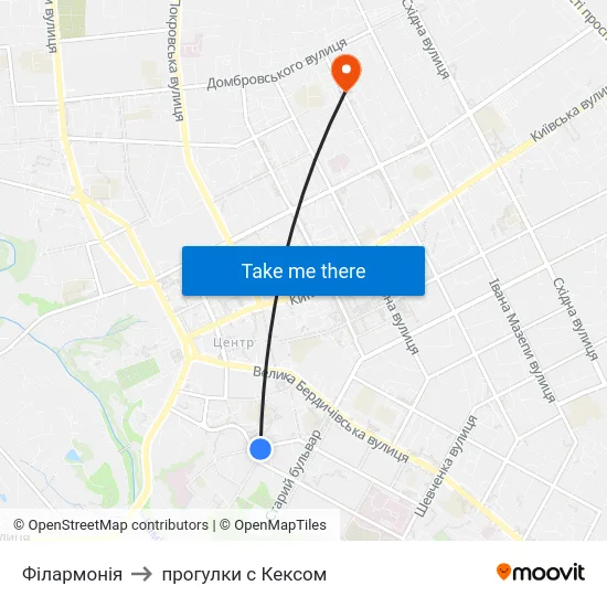 Філармонія to прогулки с Кексом map