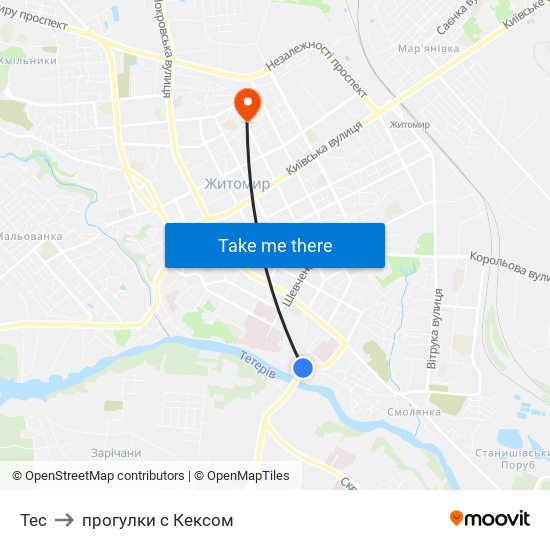 Тес to прогулки с Кексом map