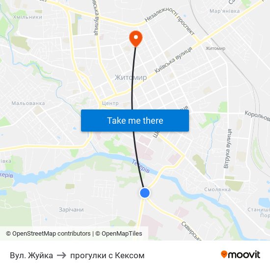 Вул. Жуйка to прогулки с Кексом map