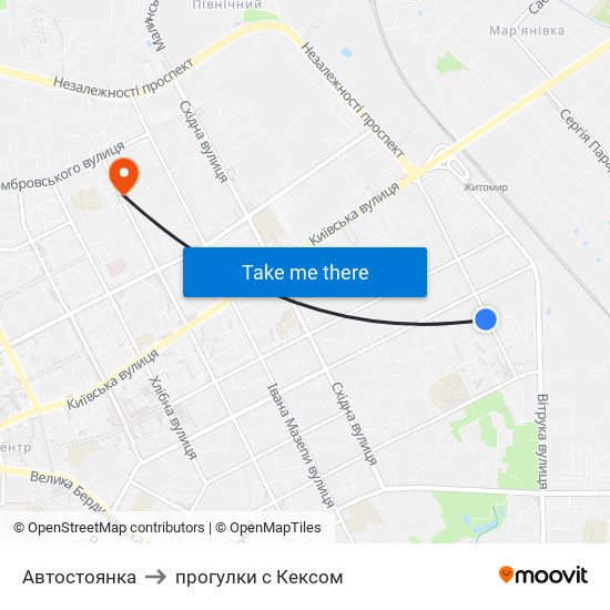 Автостоянка to прогулки с Кексом map