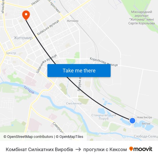 Комбінат Силікатних Виробів to прогулки с Кексом map