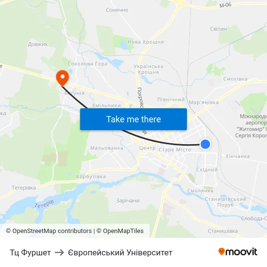 Тц Фуршет to Європейський Університет map