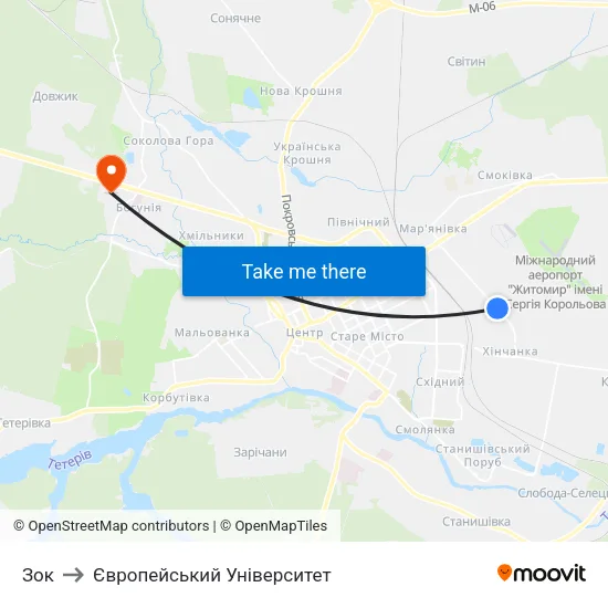 Зок to Європейський Університет map