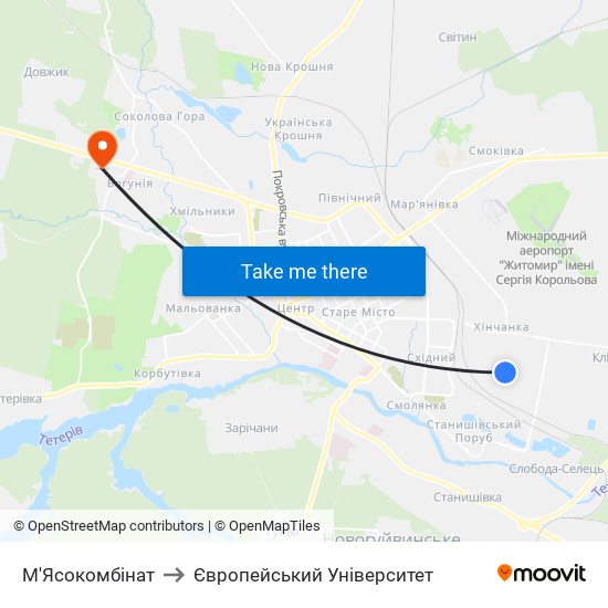 М'Ясокомбінат to Європейський Університет map