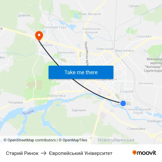 Старий Ринок to Європейський Університет map