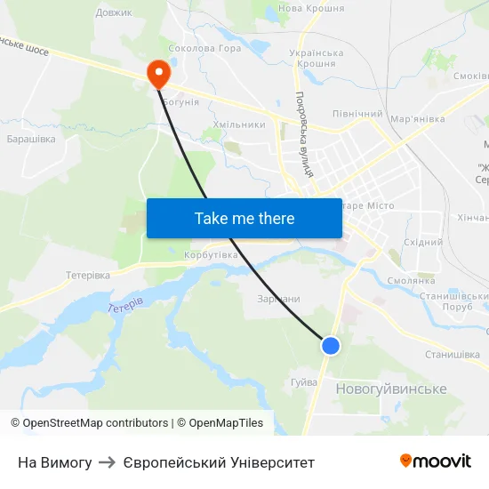 На Вимогу to Європейський Університет map