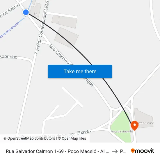 Rua Salvador Calmon 1-69 - Poço Maceió - Al 57025-550 Brasil to Poço map