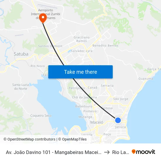 Av. João Davino 101 - Mangabeiras Maceió - Al Brasil to Rio Largo map