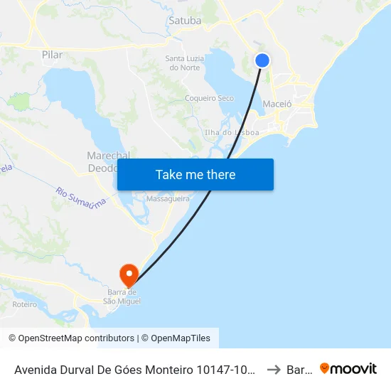 Avenida Durval De Góes Monteiro 10147-10213 - Tabuleiro Do Martins Maceió - Al Brasil to Barra Mar map