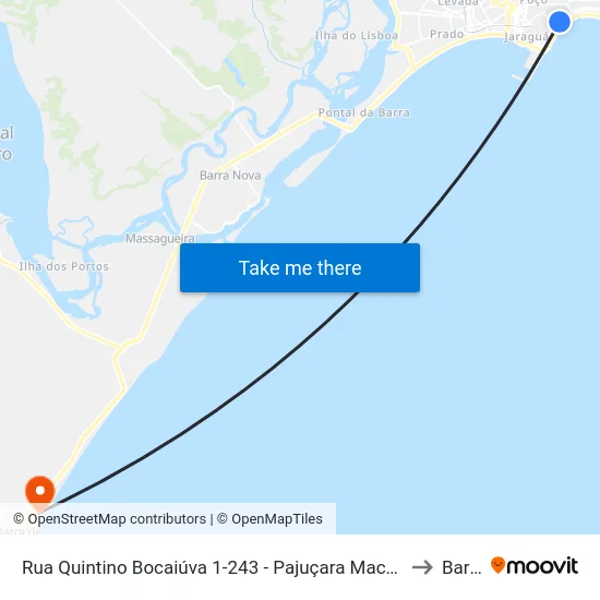 Rua Quintino Bocaiúva 1-243 - Pajuçara Maceió - Al 57035-005 República Federativa Do Brasil to Barra Mar map