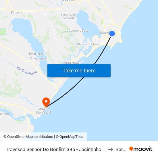 Travessa Senhor Do Bonfim 396 - Jacintinho Maceió - Al República Federativa Do Brasil to Barra Mar map