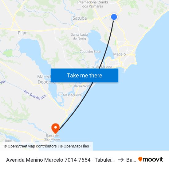 Avenida Menino Marcelo 7014-7654 - Tabuleiro Do Martins Maceió - Al 57081-385 República Federativa Do Brasil to Barra Mar map