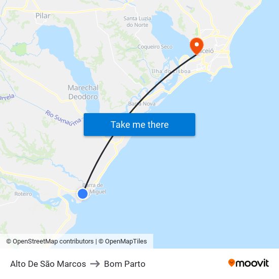 Alto De São Marcos to Bom Parto map