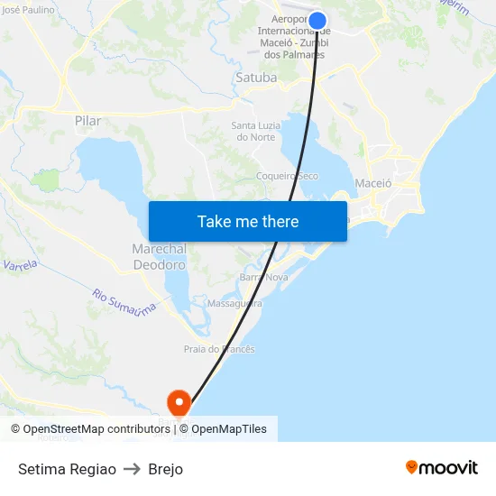Setima Regiao to Brejo map