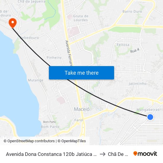 Avenida Dona Constanca 120b Jatiúca Maceió - Alagoas 57036-370 Brasil to Chã De Bebedouro map