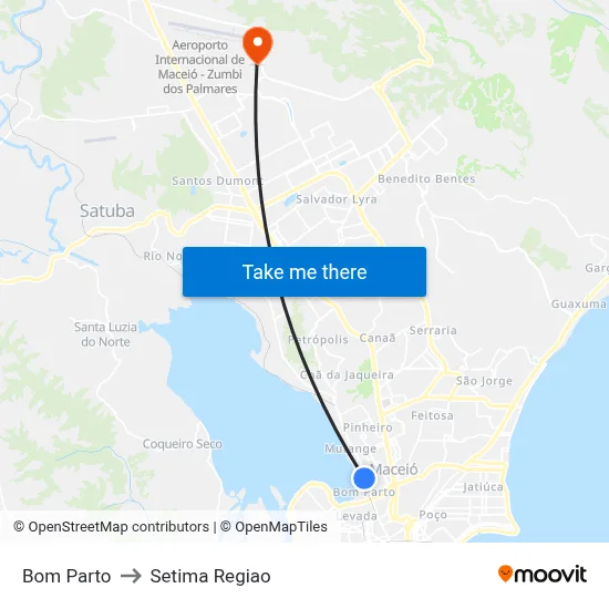 Bom Parto to Setima Regiao map