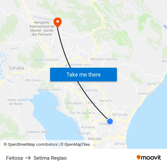 Feitosa to Setima Regiao map