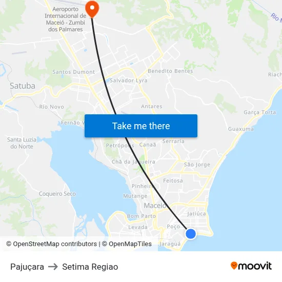 Pajuçara to Setima Regiao map