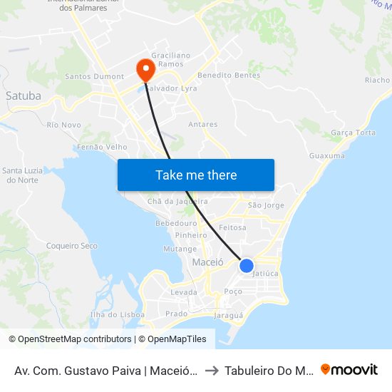 Av. Com. Gustavo Paiva | Maceió Shopping to Tabuleiro Do Martins map