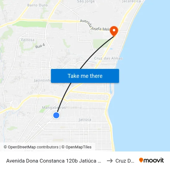 Avenida Dona Constanca 120b Jatiúca Maceió - Alagoas 57036-370 Brasil to Cruz Das Almas map