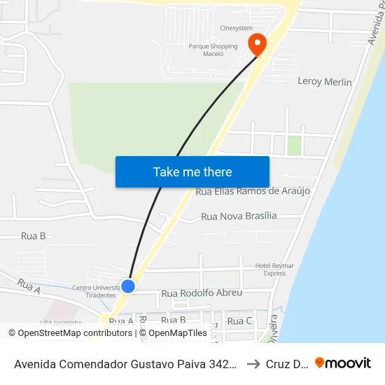 Avenida Comendador Gustavo Paiva 3429-3469 - Cruz Das Almas Maceió - Al Brasil to Cruz Das Almas map