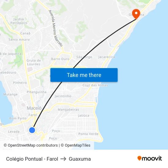 Colégio Pontual - Farol to Guaxuma map