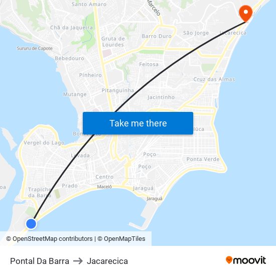 Pontal Da Barra to Jacarecica map