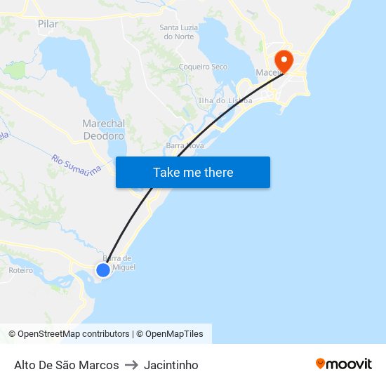 Alto De São Marcos to Jacintinho map
