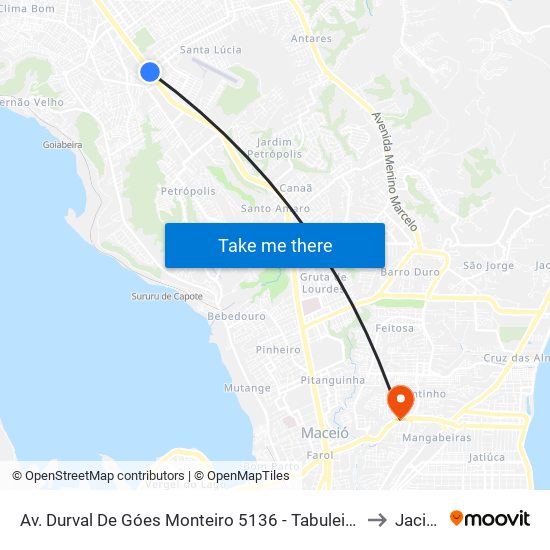 Av. Durval De Góes Monteiro 5136 - Tabuleiro Do Martins Maceió - Al Brasil to Jacintinho map