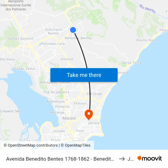 Avenida Benedito Bentes 1768-1862 - Benedito Bentes Maceió - Al 57084-800 República Federativa Do Brasil to Jatiúca map