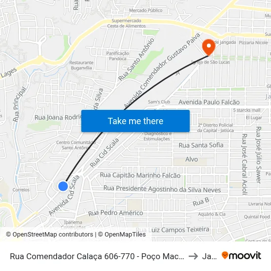 Rua Comendador Calaça 606-770 - Poço Maceió - Al República Federativa Do Brasil to Jatiúca map