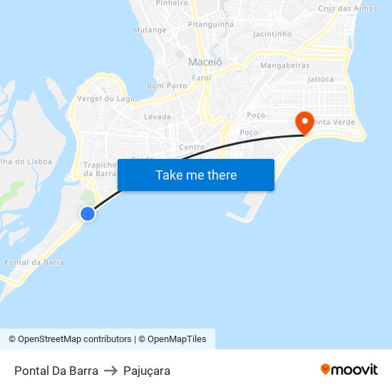 Pontal Da Barra to Pajuçara map