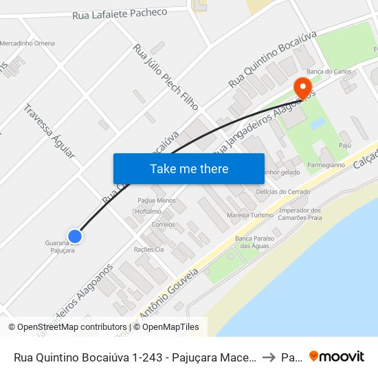 Rua Quintino Bocaiúva 1-243 - Pajuçara Maceió - Al 57035-005 República Federativa Do Brasil to Pajuçara map