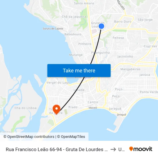 Rua Francisco Leão 66-94 - Gruta De Lourdes Maceió - Al República Federativa Do Brasil to Uncisal map