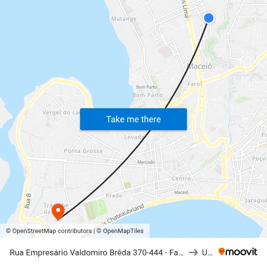 Rua Empresário Valdomiro Brêda 370-444 - Farol Maceió - Al 57050-250 República Federativa Do Brasil to Uncisal map