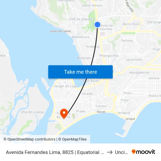Avenida Fernandes Lima, 8825 | Equatorial Energia to Uncisal map