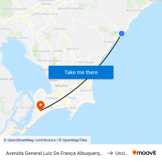 Avenida General Luiz De França Albuquerque, 255 to Uncisal map