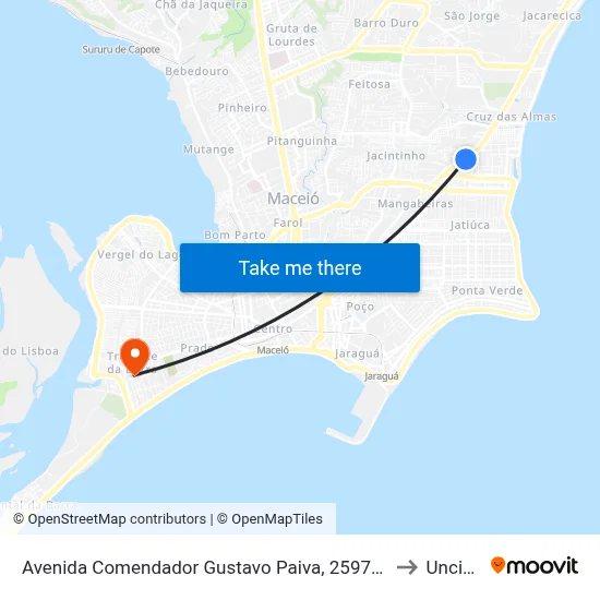 Avenida Comendador Gustavo Paiva, 2597-2641 to Uncisal map