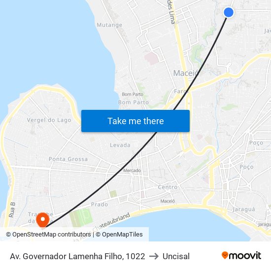 Av. Governador Lamenha Filho, 1022 to Uncisal map